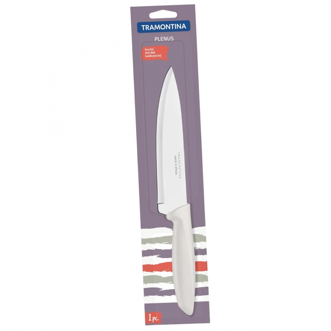 FACA INOX N.07 C/BCO CHEF PLENUS REF.137 TRAMONTINA