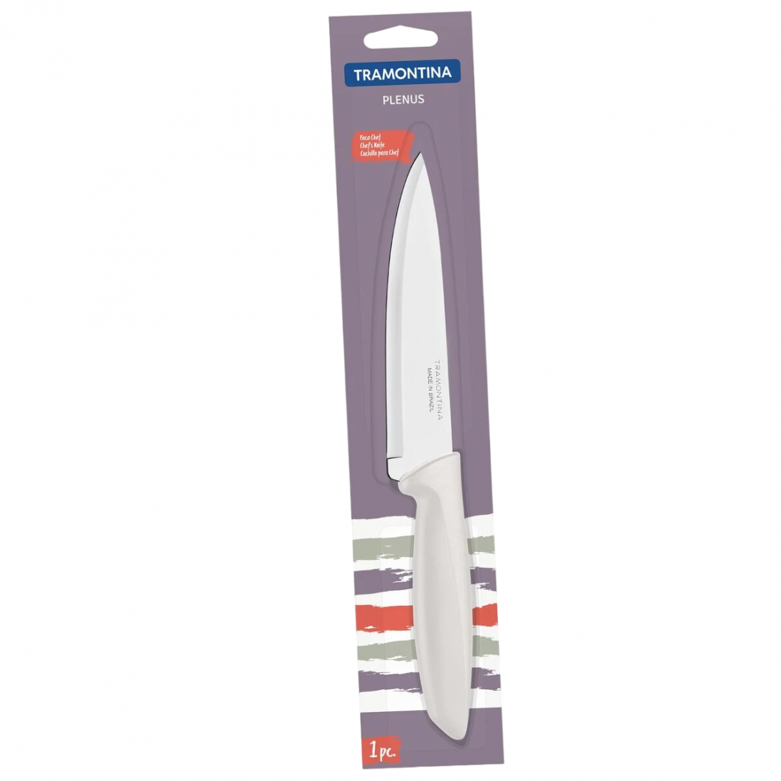 FACA INOX N.08 CABO BRANCO CHEF PLENUS REF.6138 TRAMONTINA
