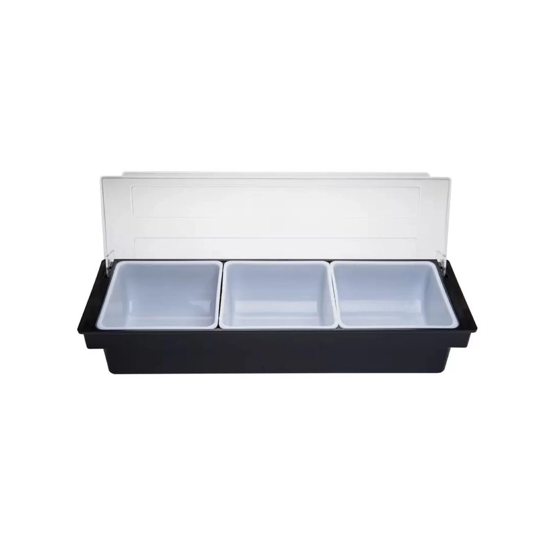 PORTA CONDIMENTOS C/3 DIVISORIAS 49,5X15,5X8,7 REF.GP366 GP INOX