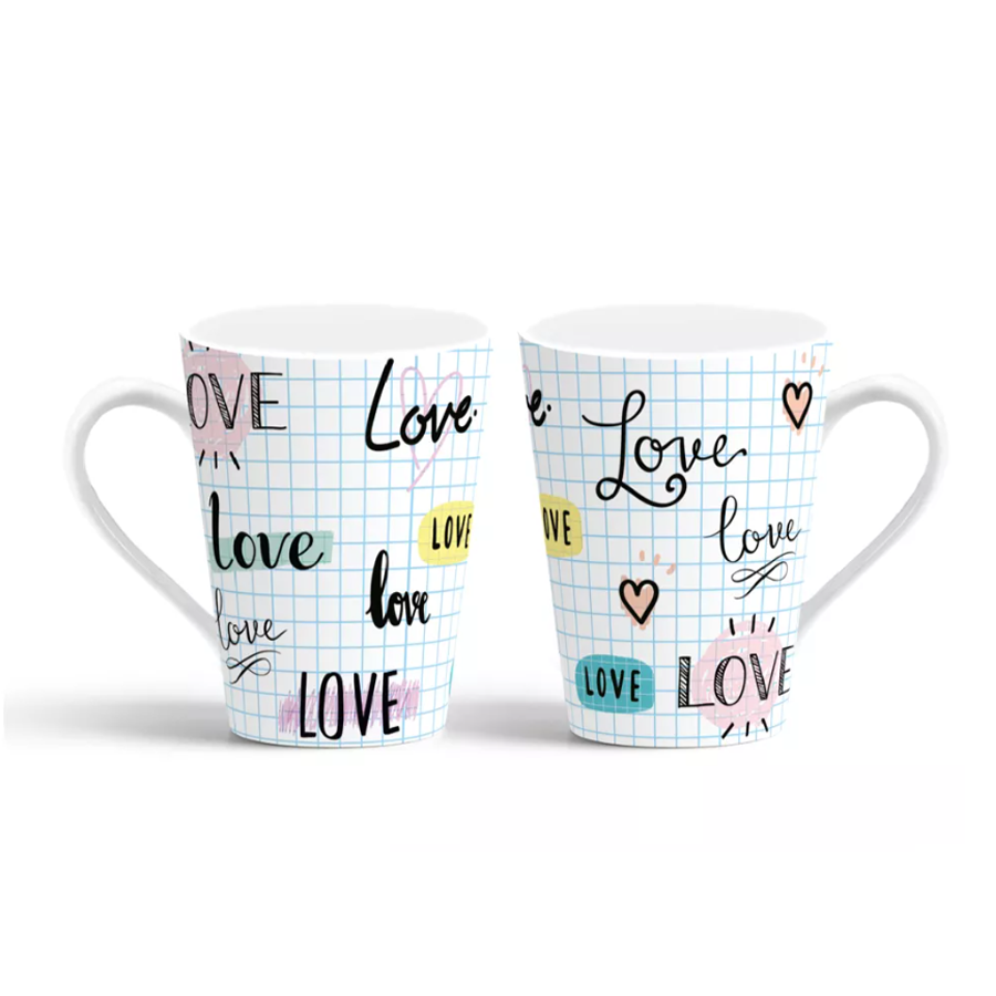 CANECA 290ML LOVE SORTIDO REF.LOV-001 TERRAMADA