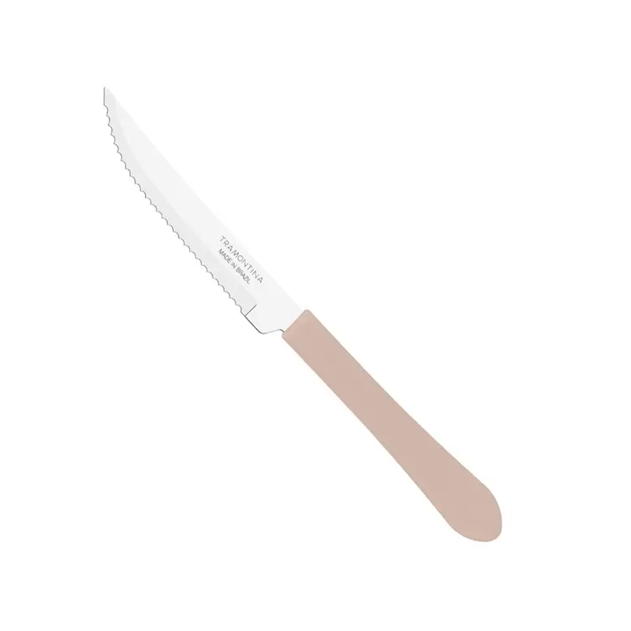 FACA INOX MESA CABO PLASTICO CINZA LEME TRAMONTINA