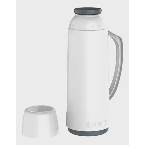 GARRAFA TERMICA 1LT CRISTAL BRANCO SOPRANO