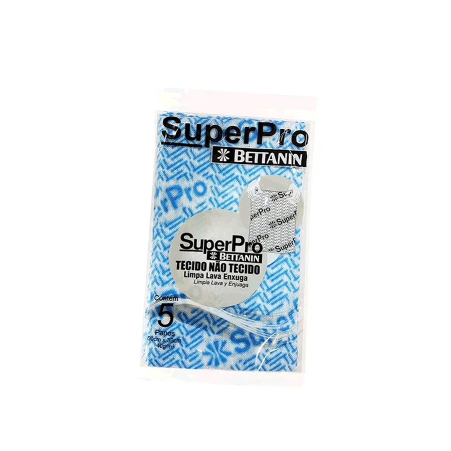 PANO LIMPEZA LEVE C/05 50X30CM SUPERPRO BETTANIN