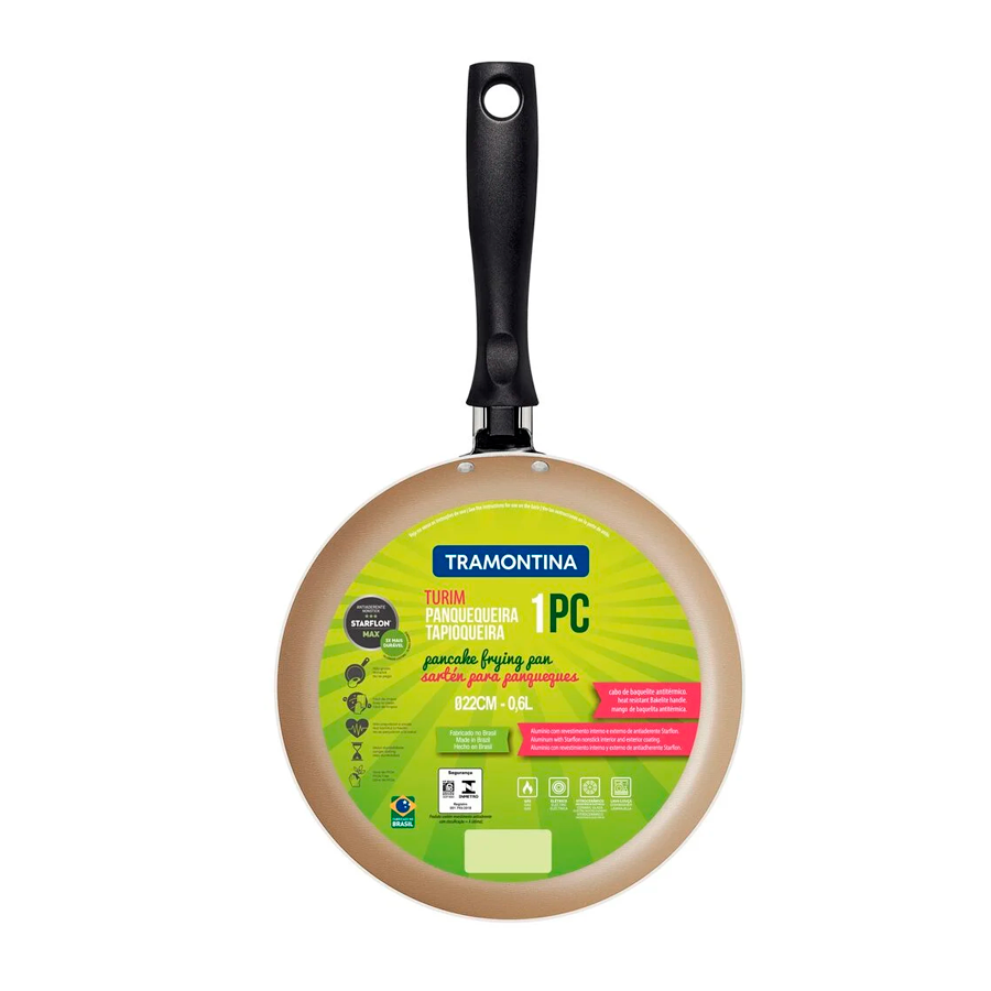 PANQUEQUEIRA N.22 TEFLON TURIM VERM REF.722 TRAMONTINA