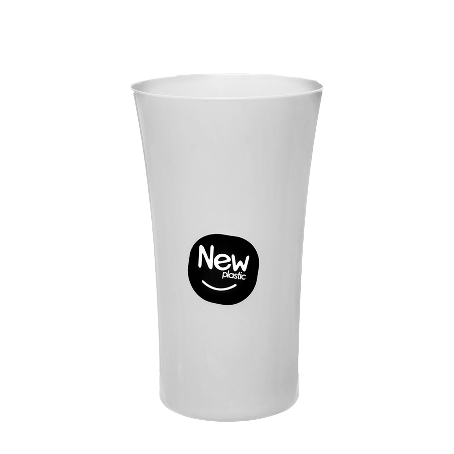 COPO PLASTICO 450ML PLUS BRANCO MILPLASTIC