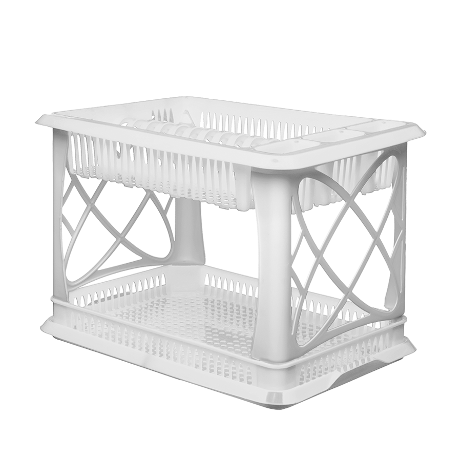 ESCORREDOR PRATO PLASTICO DUPLO BRANCO MILPLASTIC