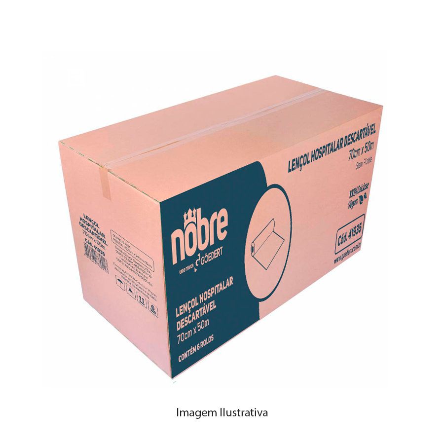 LENCOL HOSPITALAR 70X50 100% CELULOSE REF.54190 NOBRE