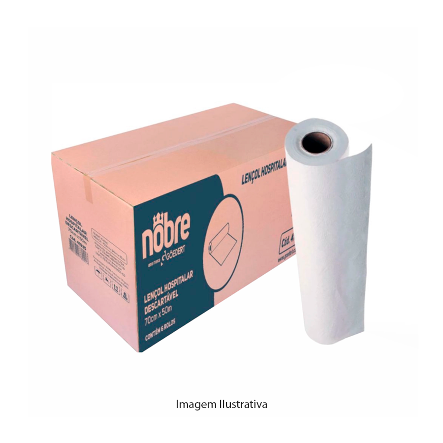 LENCOL HOSPITALAR 70X50 100% CELULOSE REF.54190 NOBRE