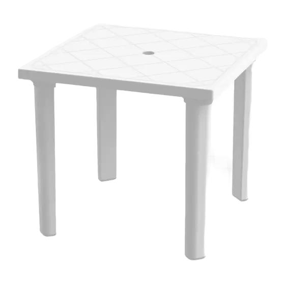 MESA QUADRADA DESMONTAVEL 80X80 BRANCA INJEPLASTEC