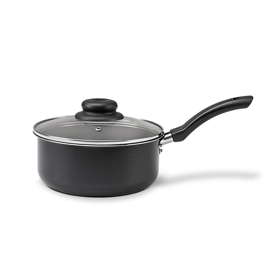 CONJ PANELAS C/5 TEFLON T/VIDRO RUBY-PRETO BRINOX