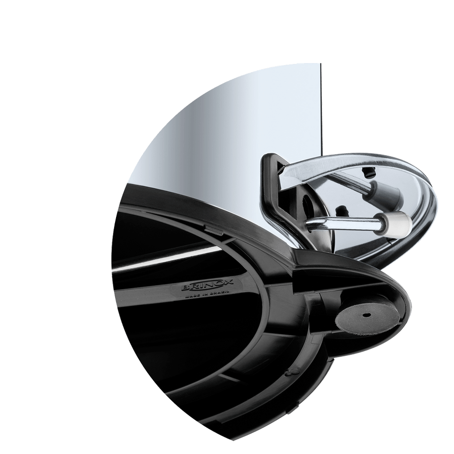 LIXEIRA 12LTS C/PEDAL INOX BRINOX