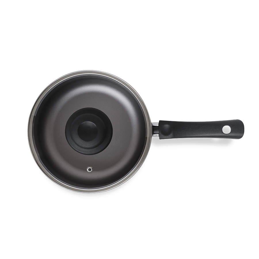 PANELA N.16 COM CABO E TAMPA DE VIDRO VERMELHO BRINOX