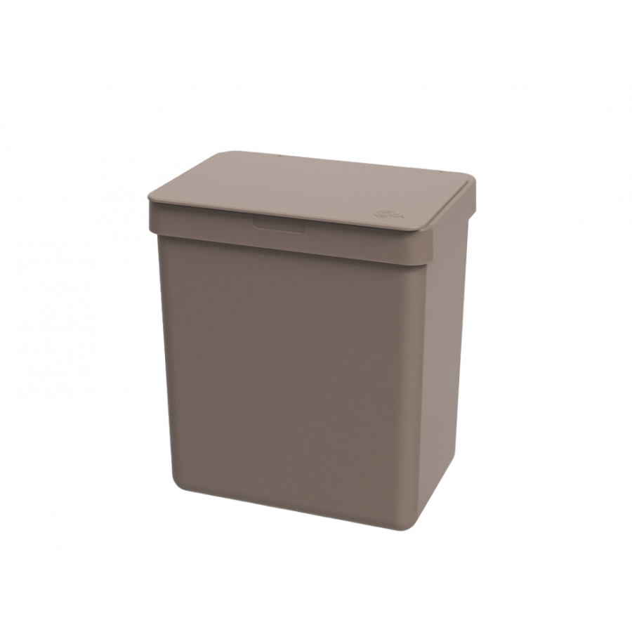 LIXEIRA 02,5LTS C/TAMPA CINZA SINGLE COZA