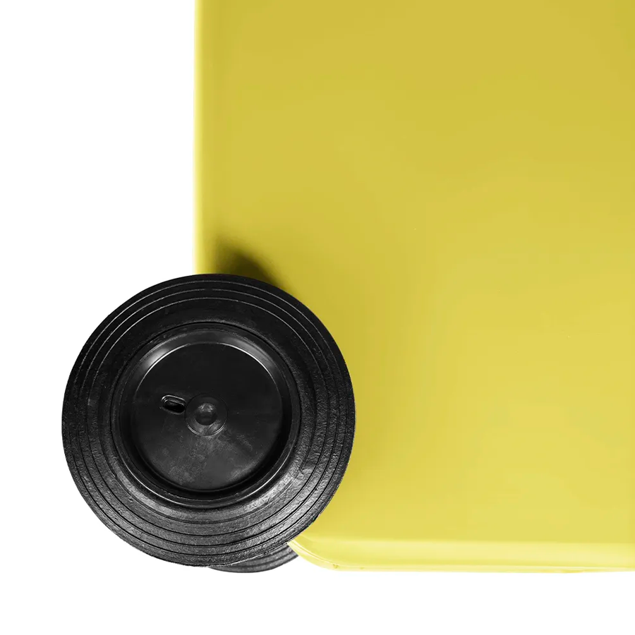 LIXEIRA 120LTS COLETOR C/RODAS AMARELO LAR PLASTICOS