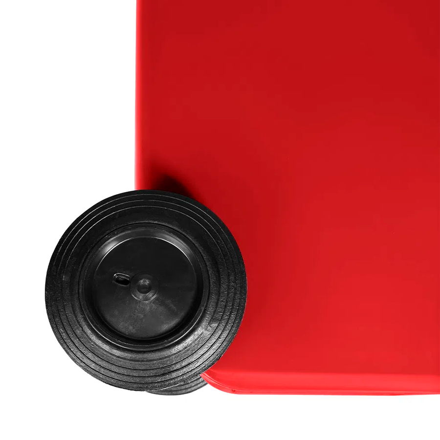 LIXEIRA 120LTS COLETOR C/RODAS VERMELHO LAR PLASTICOS