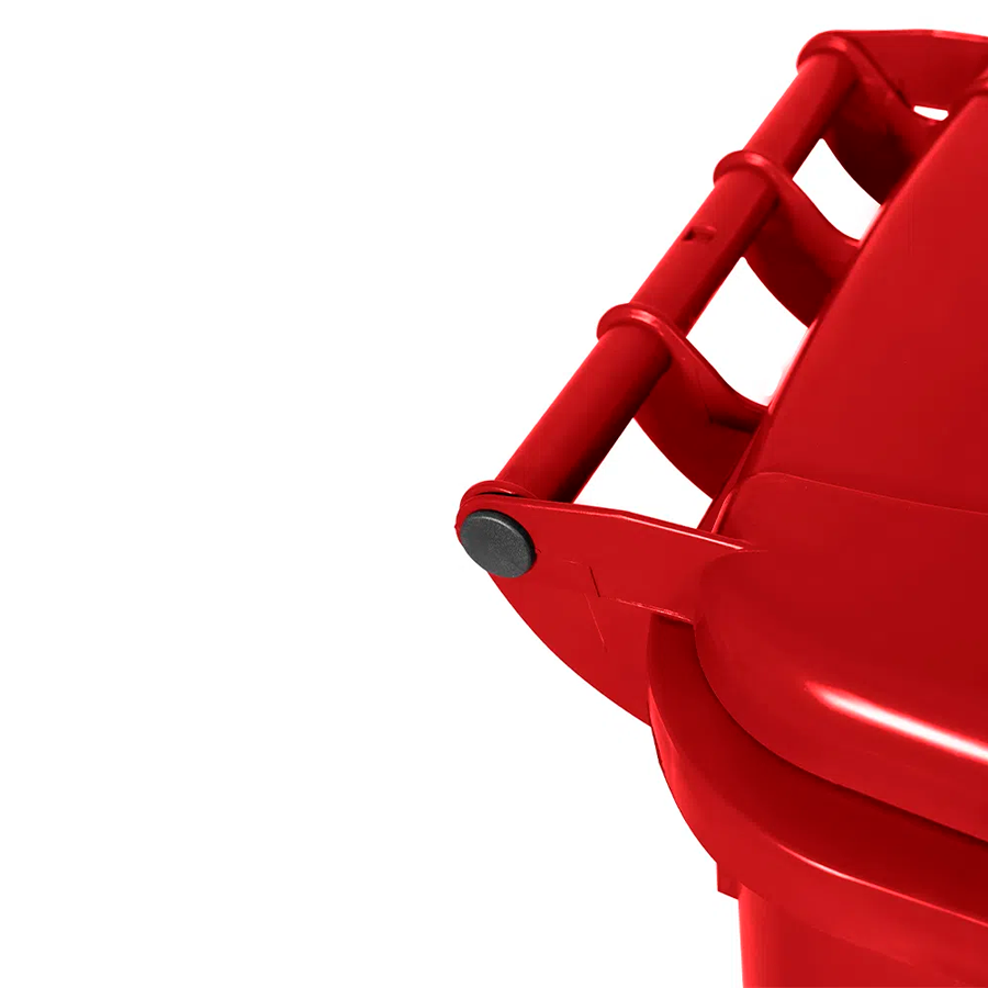 LIXEIRA 120LTS COLETOR C/RODAS VERMELHO LAR PLASTICOS