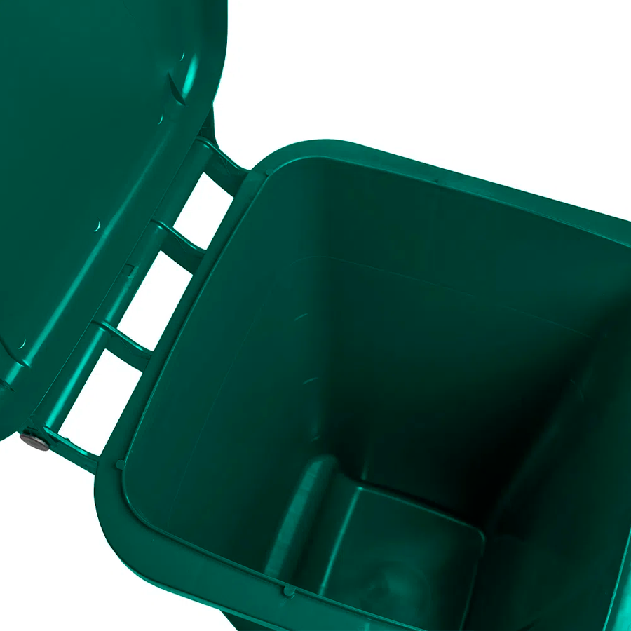LIXEIRA 120LTS COLETOR C/RODAS VERDE LAR PLASTICOS