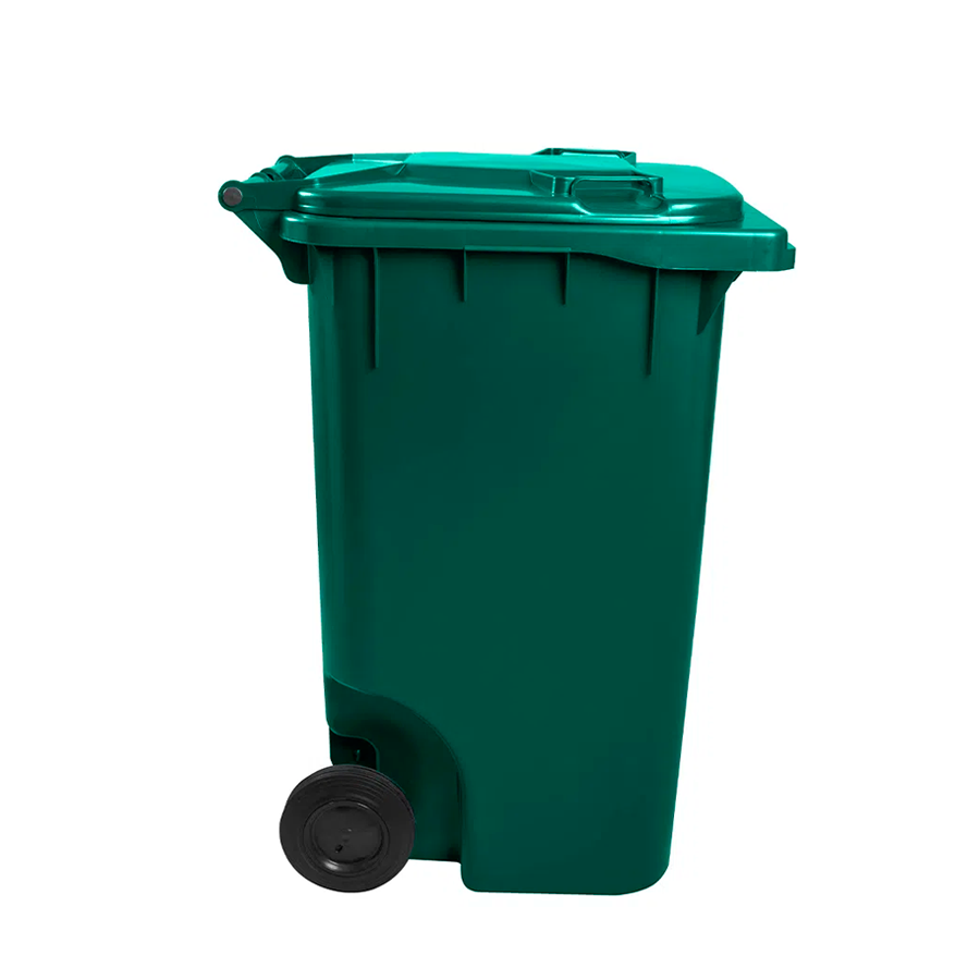 LIXEIRA 240LTS COLETOR C/RODAS VERDE LAR PLASTICOS