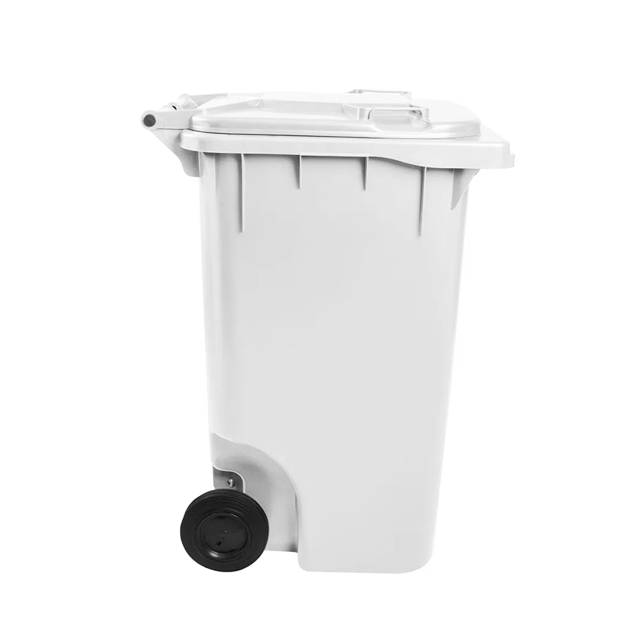 LIXEIRA 240LTS COLETOR C/RODAS BRANCO LAR PLASTICOS