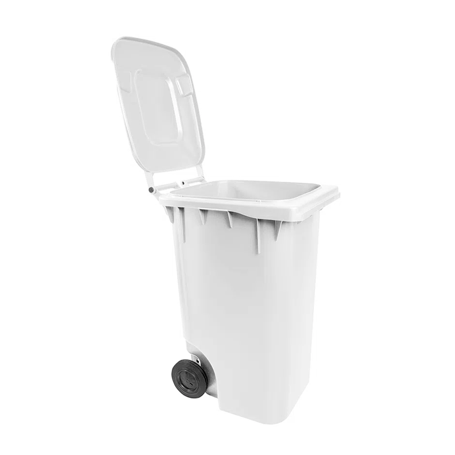 LIXEIRA 240LTS COLETOR C/RODAS BRANCO LAR PLASTICOS