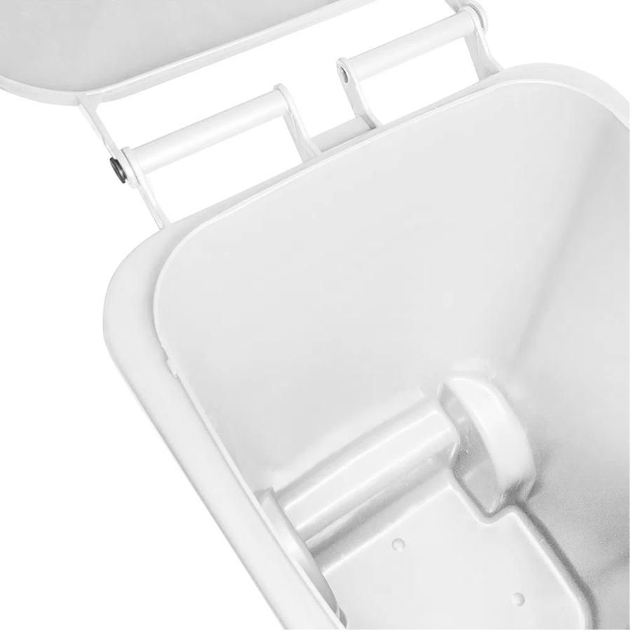 LIXEIRA 240LTS COLETOR C/RODAS BRANCO LAR PLASTICOS