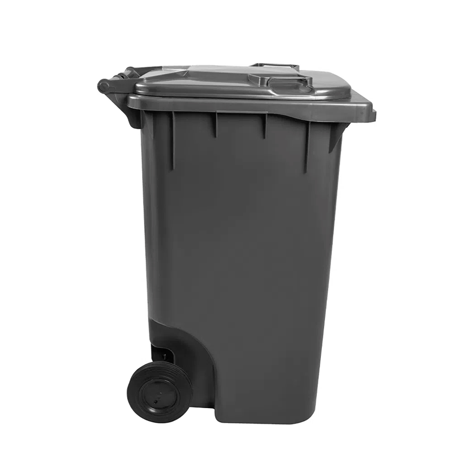LIXEIRA 240LTS COLETOR C/RODAS CINZA LAR PLASTICOS