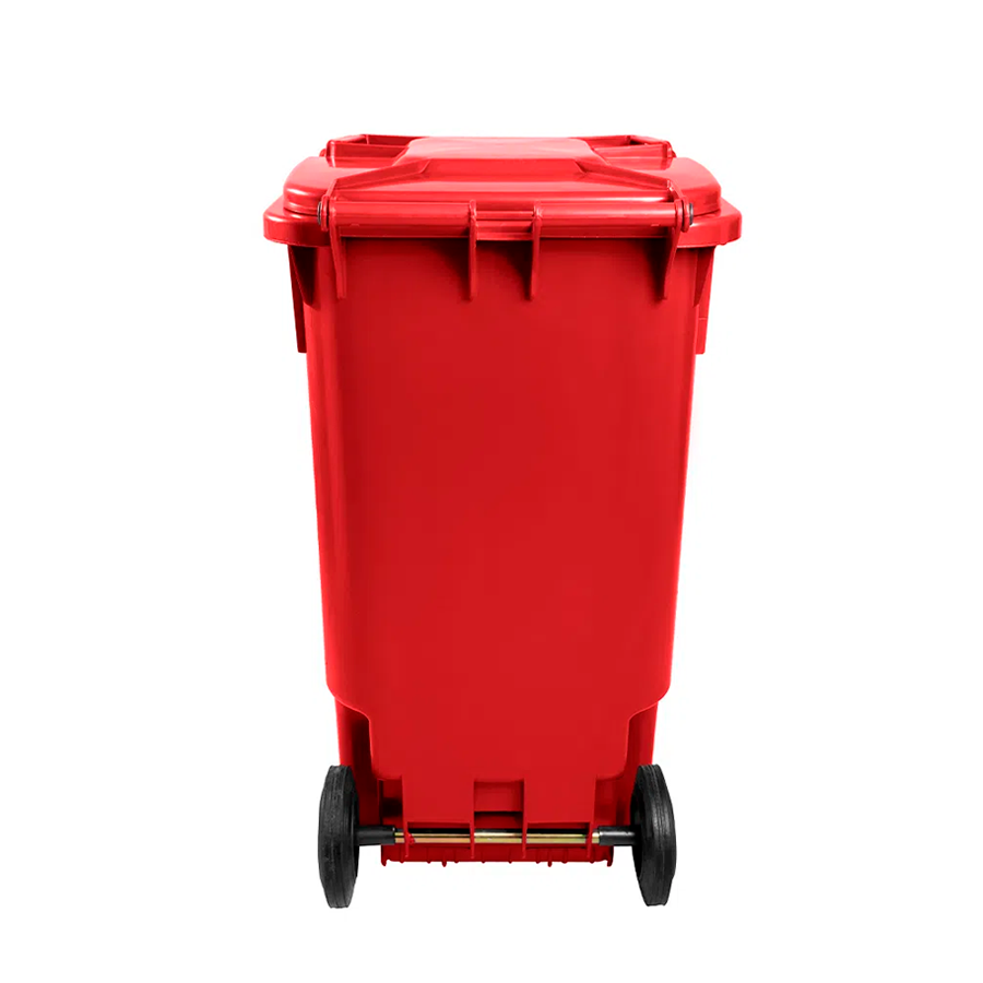 LIXEIRA 240LTS COLETOR C/RODAS VERMELHA LAR PLASTICOS
