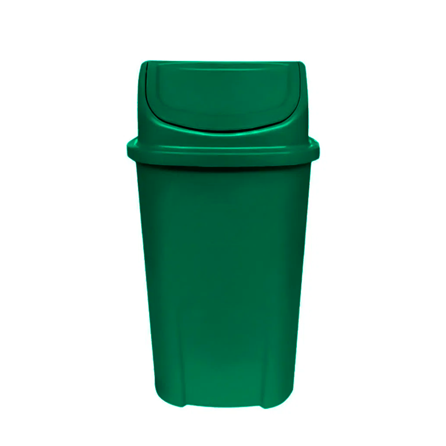 LIXEIRA 60LTS BASCULANTE VERDE VIDRO LAR PLASTICOS