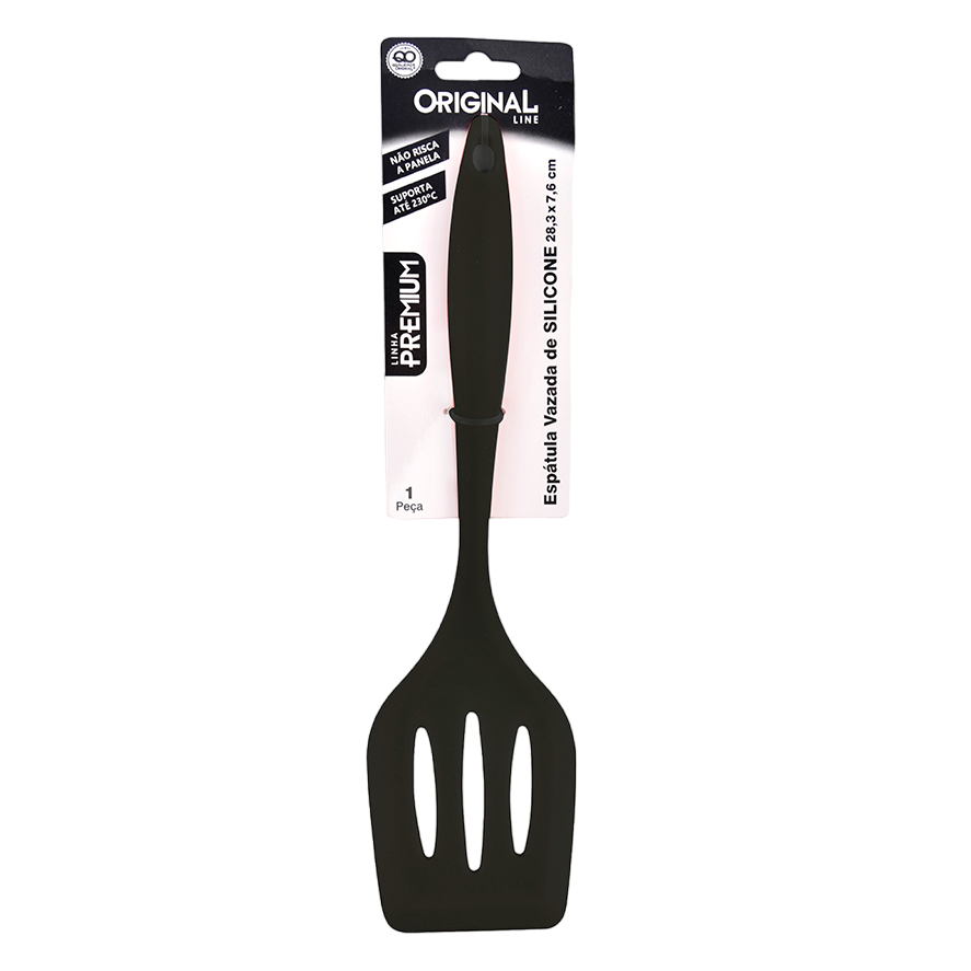 ESPATULA DE SILICONE VAZADA 28,3CM PREMIUM REF.SL0614 ORIGINAL