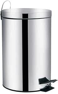 LIXEIRA 12LTS C/PEDAL INOX MOR