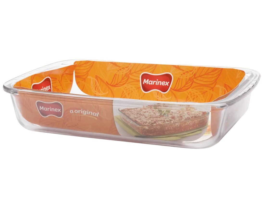 ASSADEIRA VIDRO RET FUNDA 3,7LTS 36X22X7 MARINEX