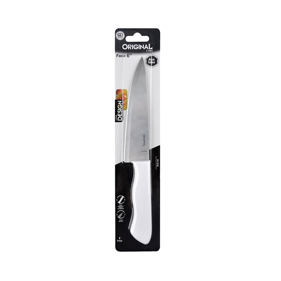 FACA INOX N.06 CABO BRANCO DESIGN REF.SL0442 ORIGINAL