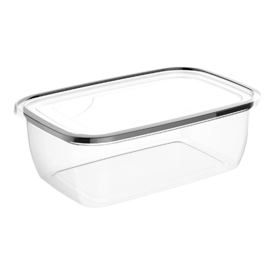 POTE 1,35LTS RETANGULAR TRANSPARENTE REF.1128 UNINJET
