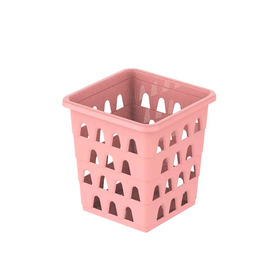CESTO PLASTICO QUADRADO ROSA PEQUENO REF.1041 UNINJET
