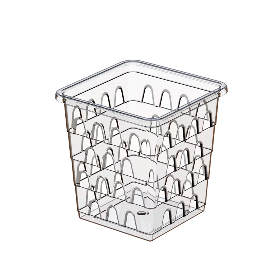 CESTO PLASTICO QUADRADO BRANCO PEQUENO REF.1120 UNIN