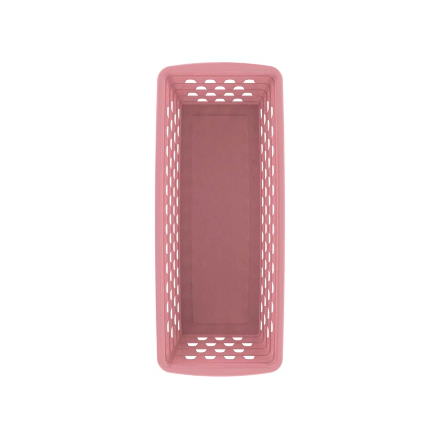 CESTO PLASTICO RETANGULAR ROSA REF.1044 UNINJET