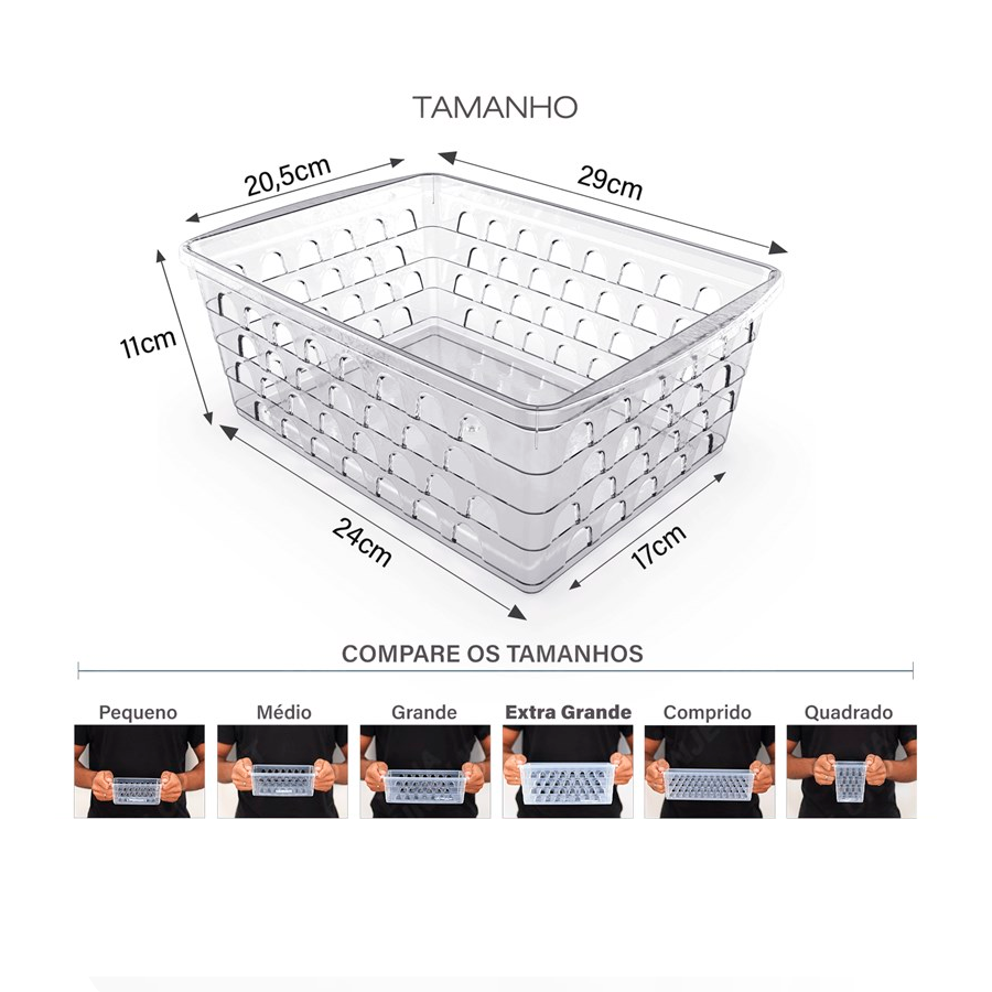 CESTO PLASTICO RETANGULAR GRANDE REF.1122 UNINJET