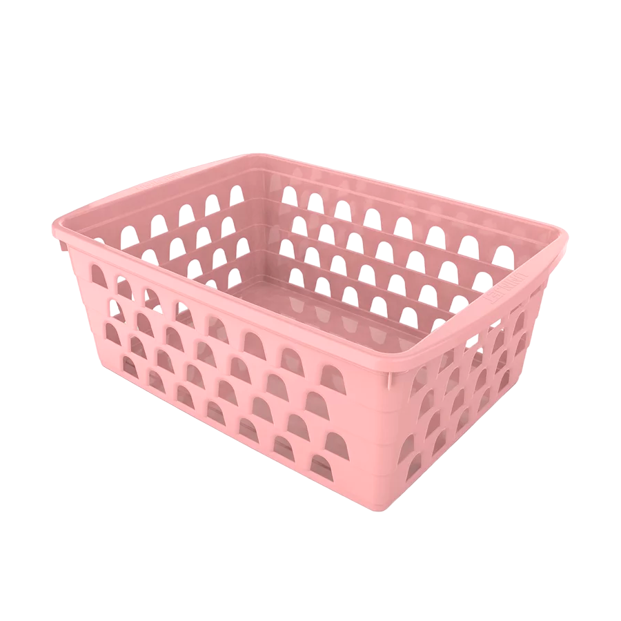 CESTO PLASTICO RETANGULAR ROSA GRANDE REF.1047 UNINJET