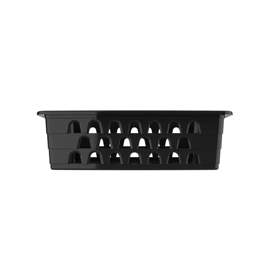 CESTO PLASTICO RETANGULAR PRETO MEDIO REF.0595 UNINJET