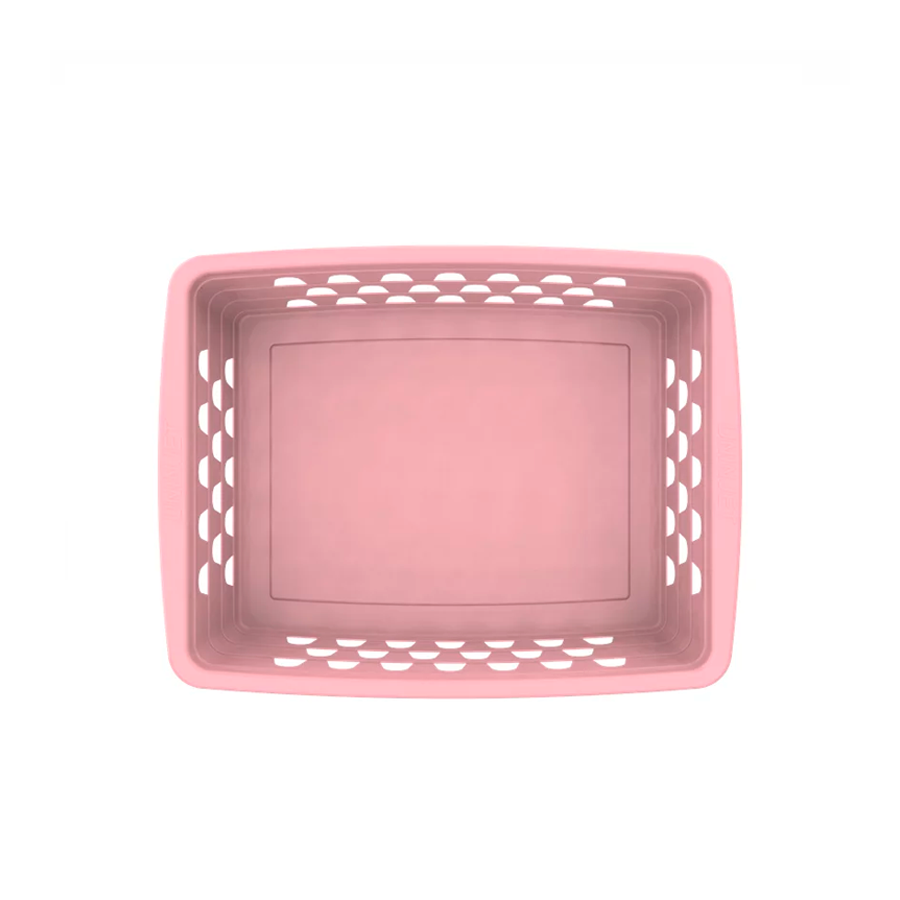 CESTO PLASTICO RETANGULAR ROSA MEDIO REF.1035 UNINJET