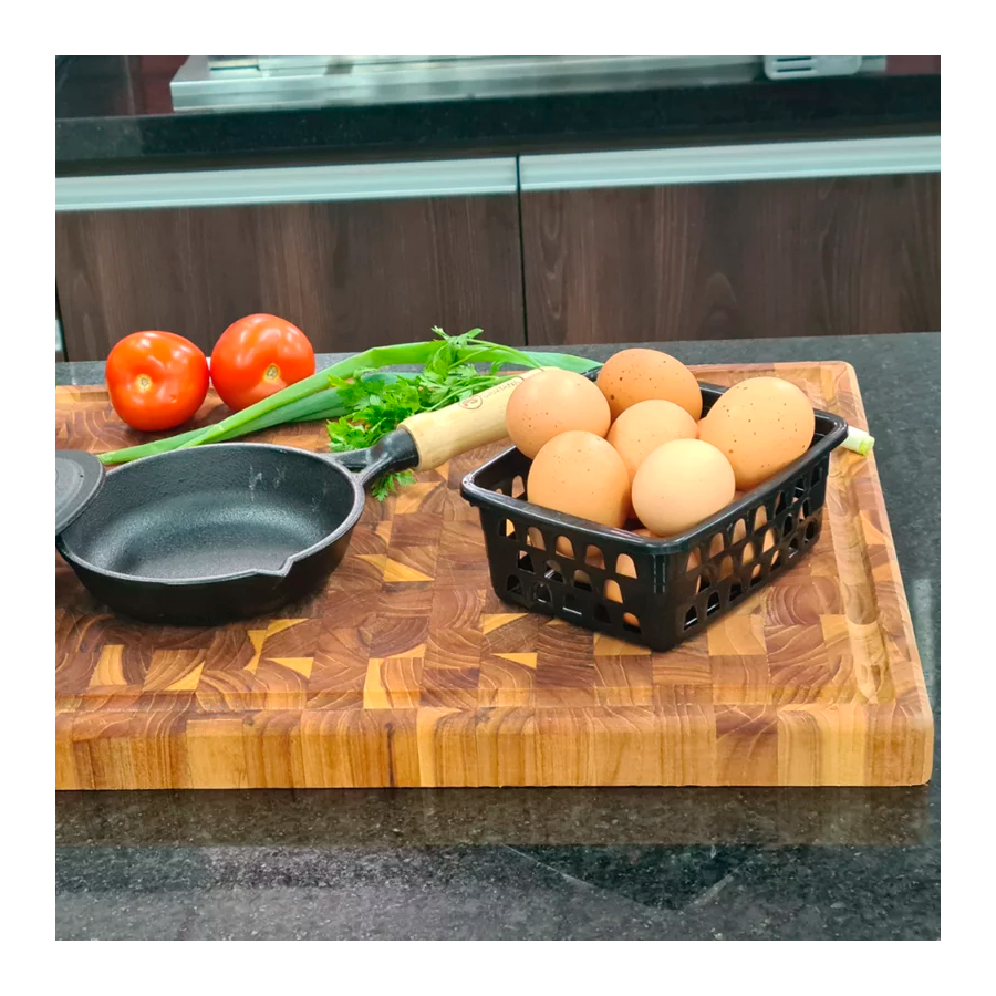 CESTO PLASTICO RETANGULAR PRETO PEQUENO REF.0592 UNINJET