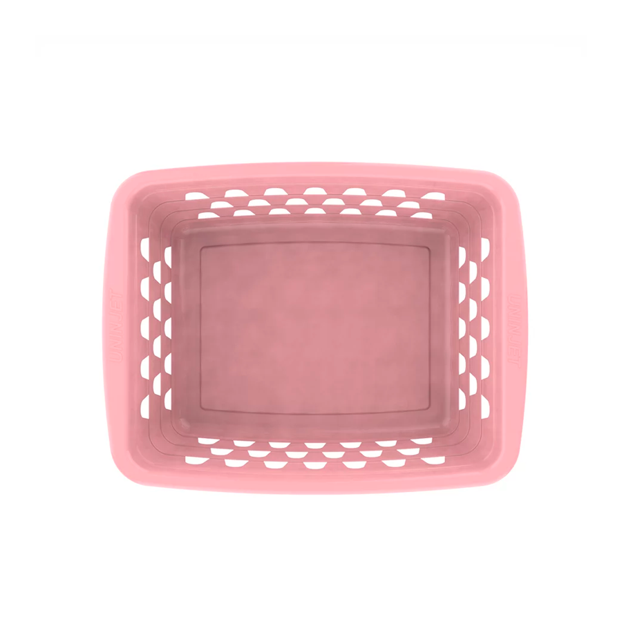 CESTO PLASTICO RETANGULAR ROSA PP REF.1029 UNINJET