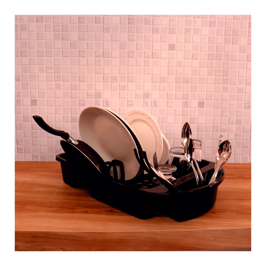 ESCORREDOR PRATO PLASTICO PRETO REF.0616 UNINJET