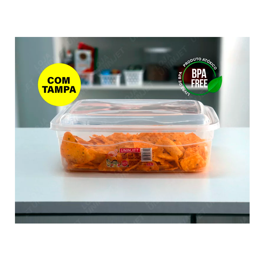 POTE 2,5LTS RETANGULAR TRANSPARENTE REF.0466 UNINJET