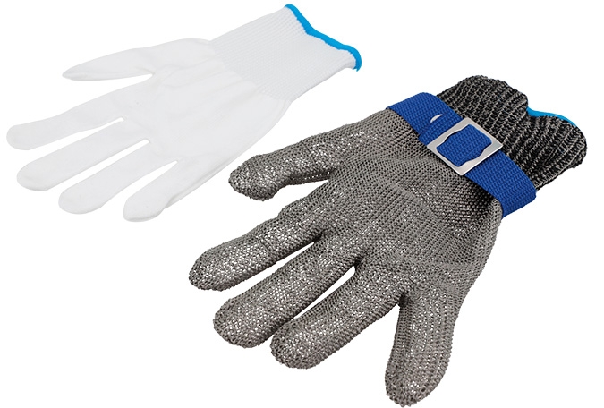 LUVA ANTICORTE PROTECAO FIO DE ACO REF.GP624 GP INOX