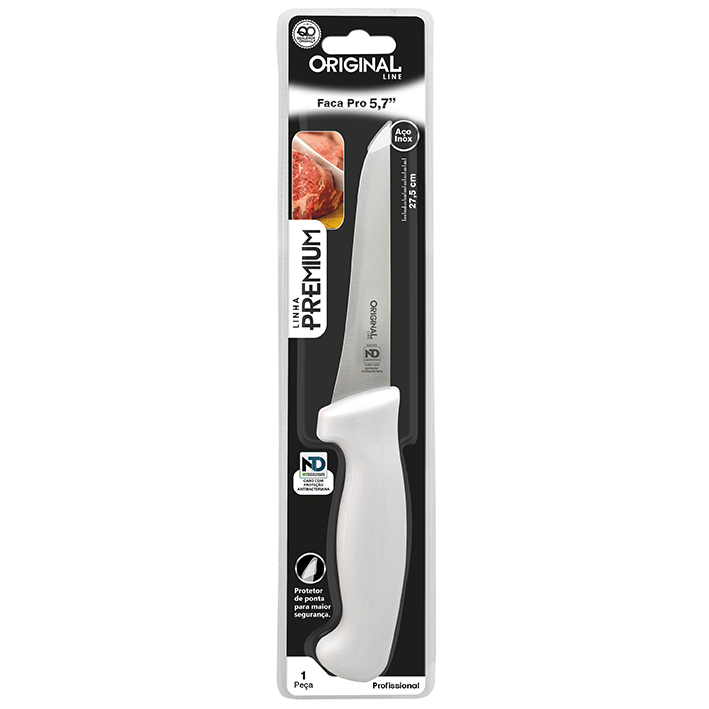 FACA INOX N.05,7 CABO BRANCO PRO PREMIUM REF.SL0320 ORIGINAL
