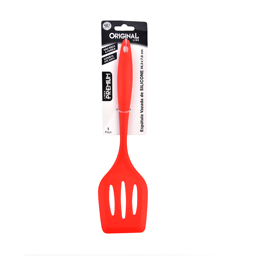 ESPATULA DE SILICONE VAZADA 28,3CM PREMIUM REF.SL0614 ORIGINAL