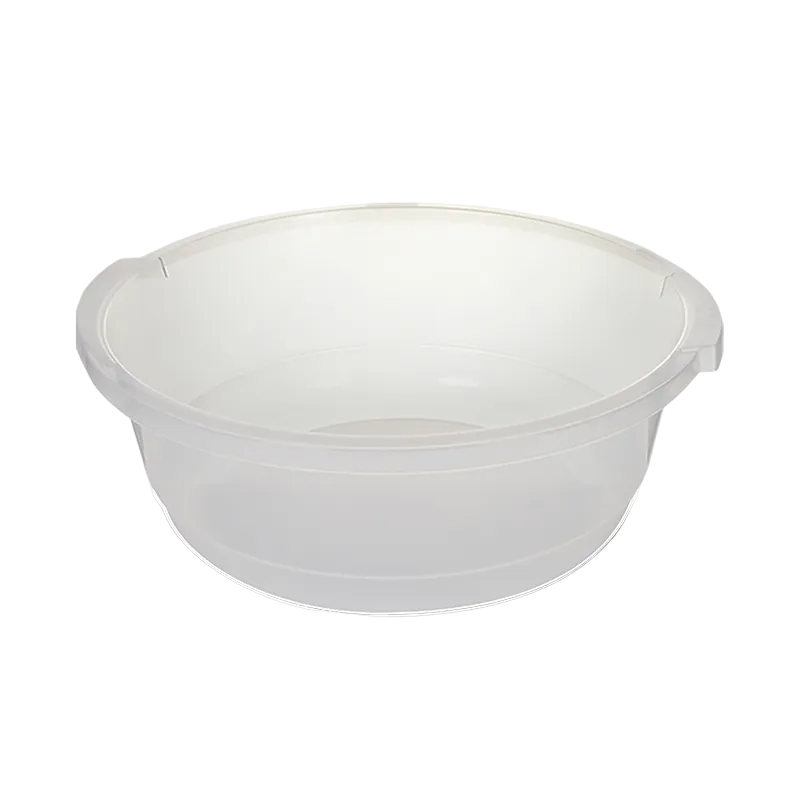 BACIA 19,5LTS TRANSPARENTE BRANCA REF.128 PLASVALE