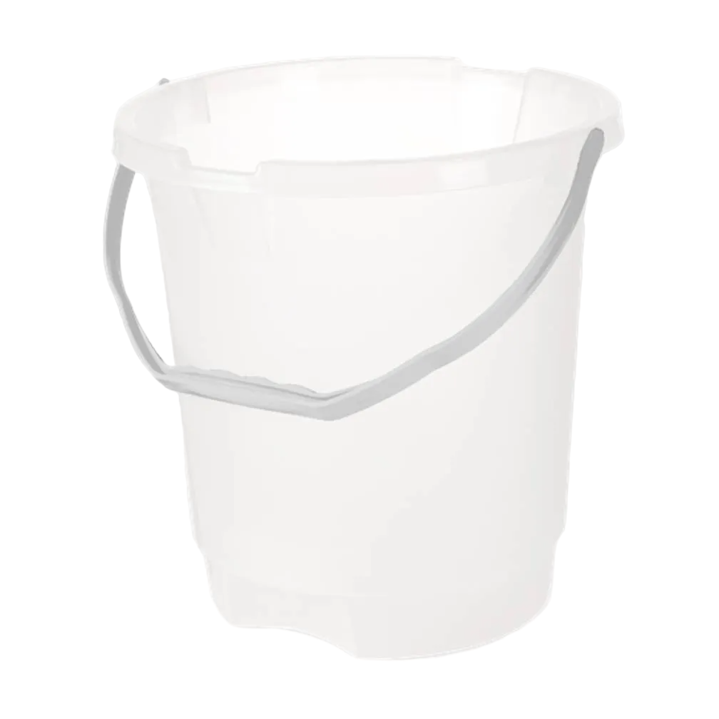 BALDE PLASTICO 16LTS TRANSPARENTE BRANCA REF.1624600 PLASVALE