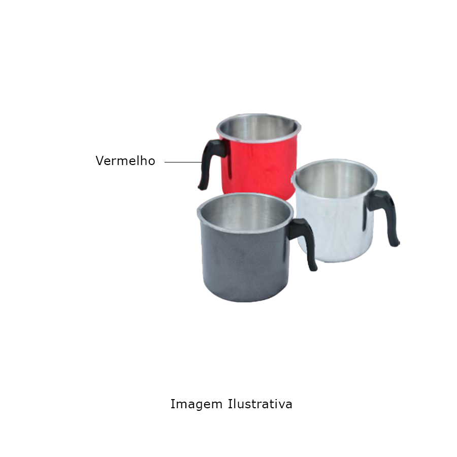 CANECAO ALUM N.14 2LTS VERMELHO DUSERTAO